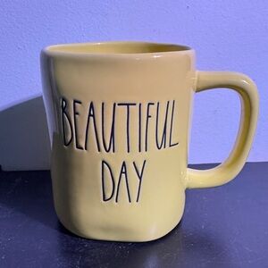 Rae Dunn Yellow 'Beautiful Day' Mug